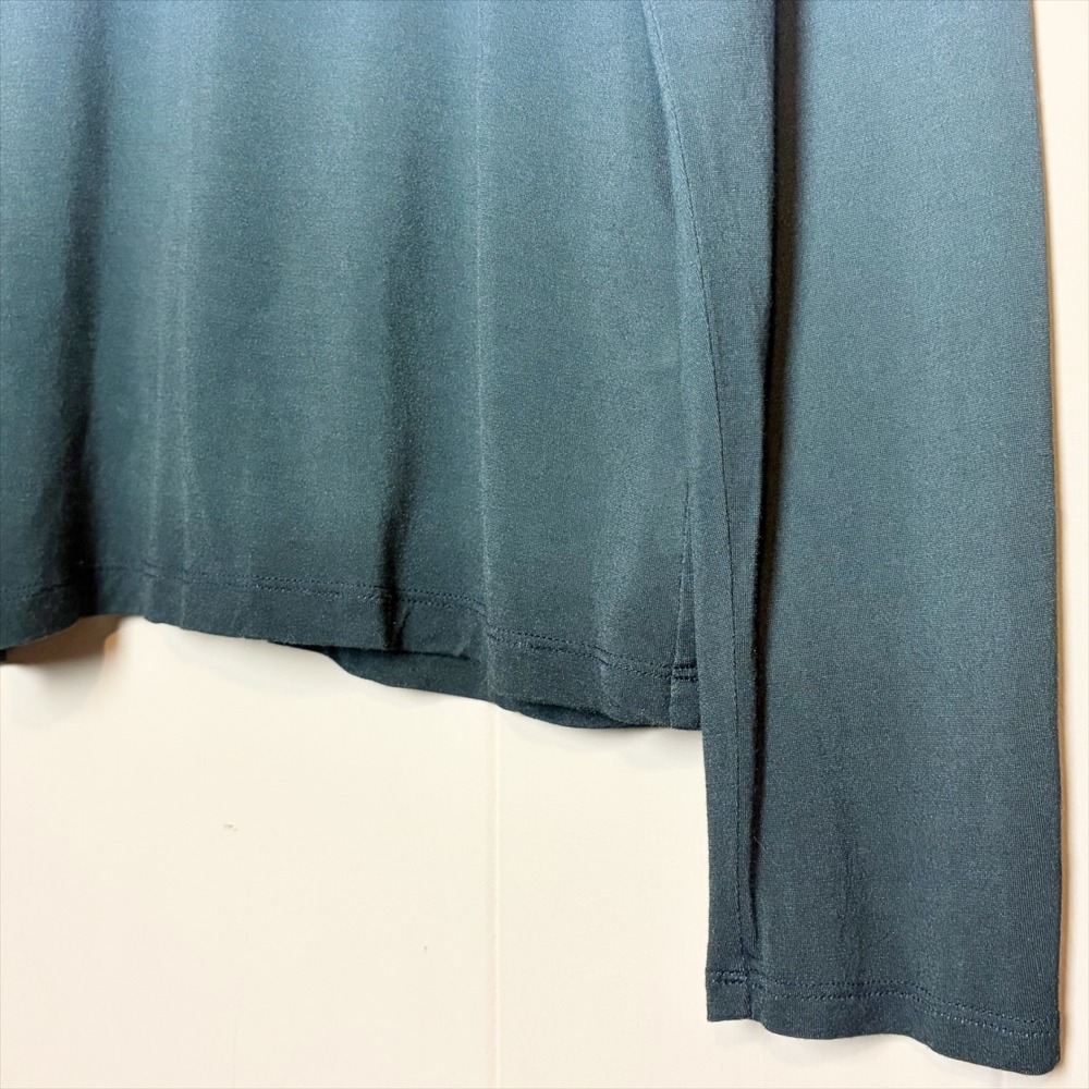 Vince 100% Modal Blue Ombré Dip Dye Long Sleeve Crew Neck Top XL Tee T-Shirt - Picture 5 of 11